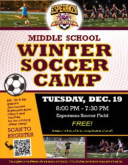 Winter Soccer Camp Flyer